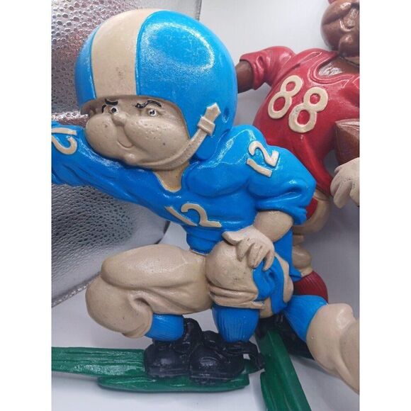 3 Vintage Homeco Metal Wall Hangin Plaque Football Players Running Kicking Kicks - Picture 3 of 13